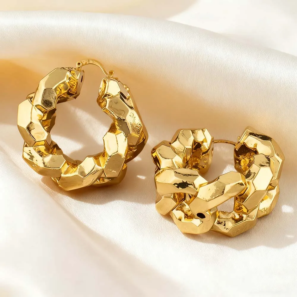 

African Nigeria Fashion Big Drop Earrings Exquisite Copper Large Style Stereoscopic For Women Party Wedding Gifts