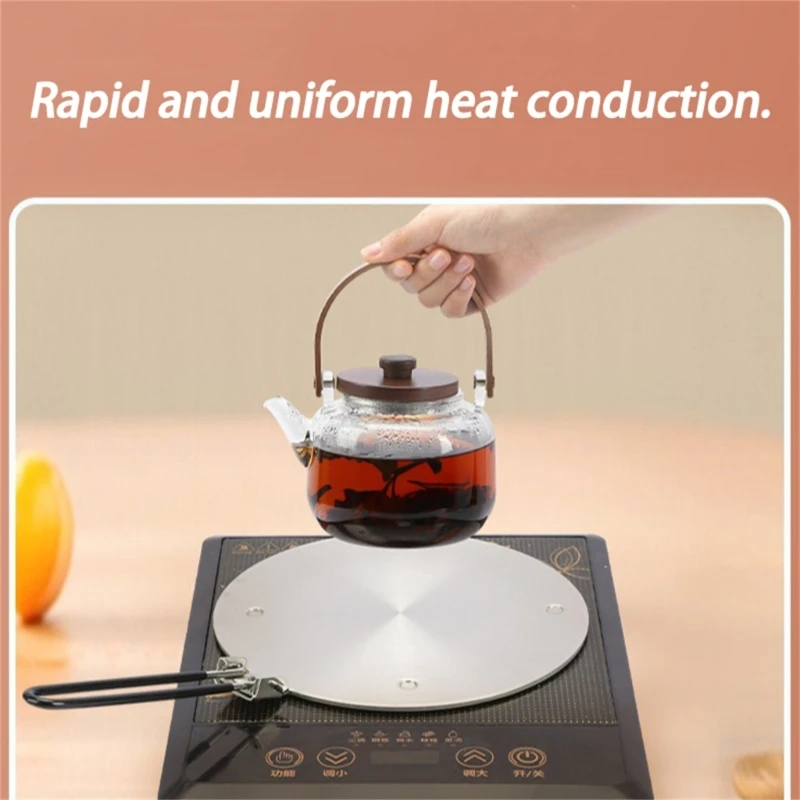 D0AB Thawing Tray Gas Electric Stove Induction Adapter Plate Efficient Heating Plate