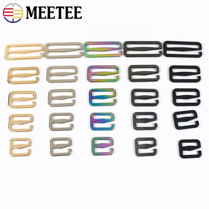 

5/10Pcs 20-50mm Metal Tri-Glide Slider Buckle Bag Strap Belt Adjuster Hook Webbing Bikini Bra Clasp DIY Hardware Accessories