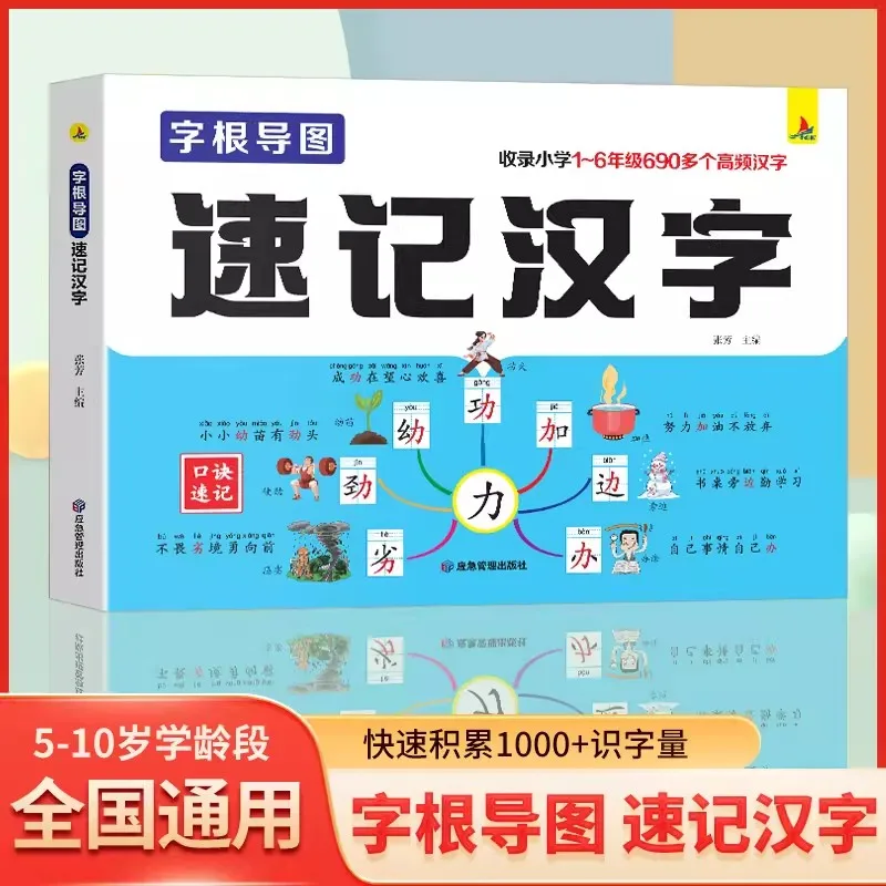 Kids Chinese Character Root Map: 1-6 Grade High-Frequency Words, Preschool to Primary Transition, Perfect for Chinese Beginners
