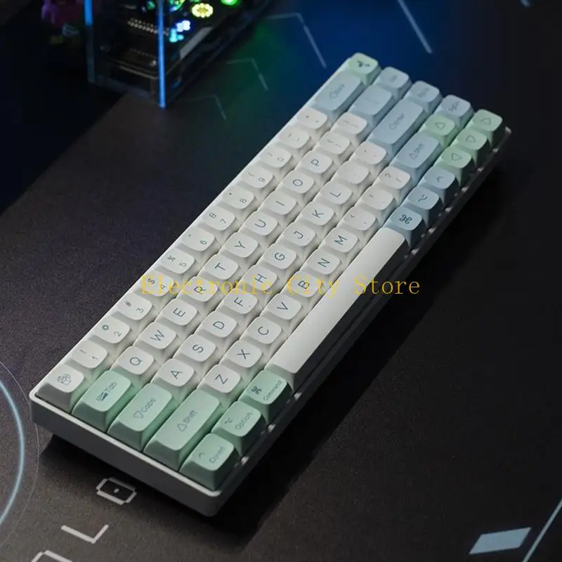 135 Keys Mechanical Keyboard Keycaps Ice Crystal Mint XDA PBT Keycap Sublimation HU8D