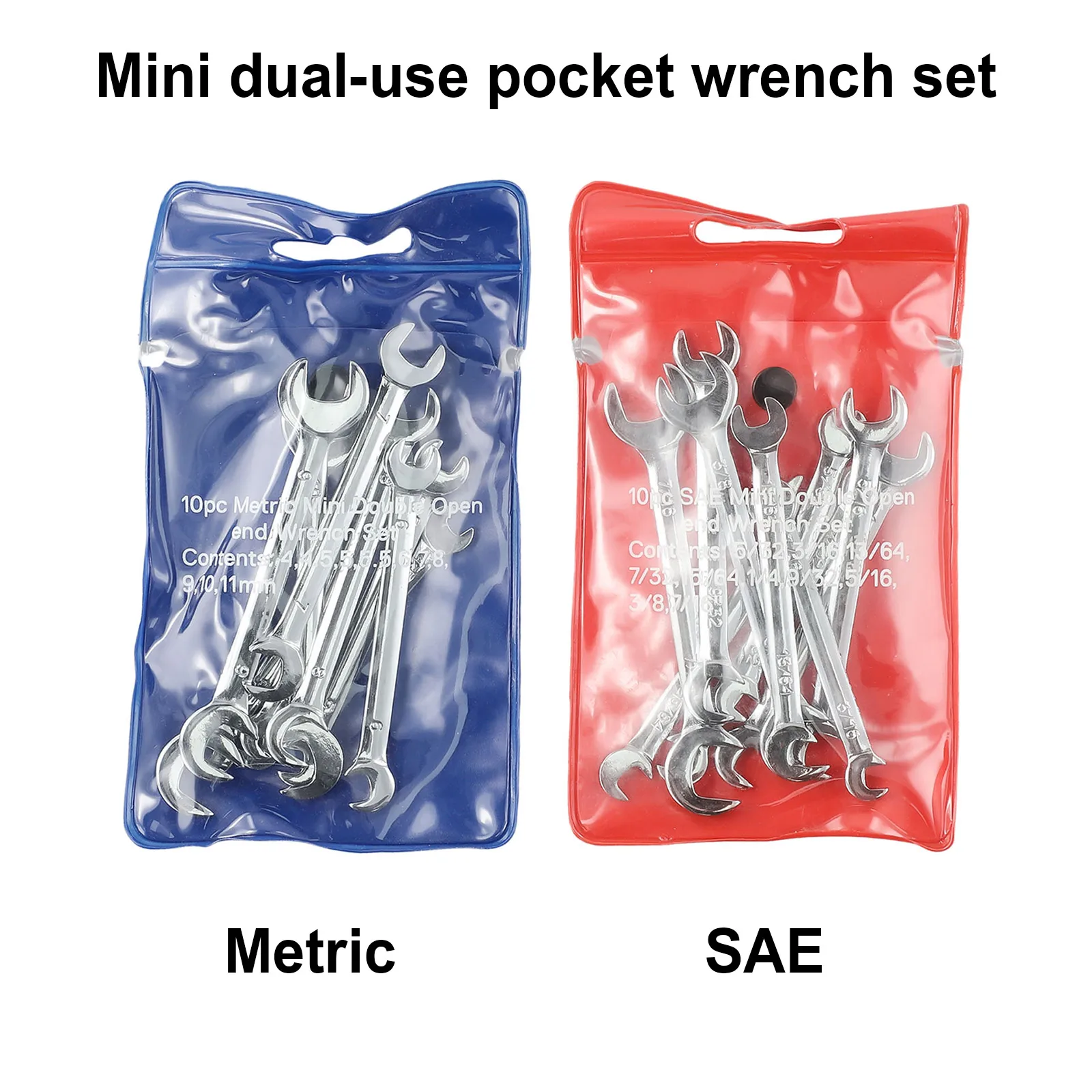 

Portable Tool 20pcs Combination Spanner Set Small Wrench Metric SAE Imperial Must Have for Home and Professional Use