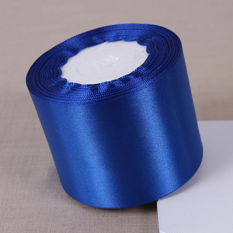 (25 yards/roll) Royal blue Silk Satin Ribbon Wedding Party Decoration Gift Wrapping Apparel Sewing Fabric Christmas Decor