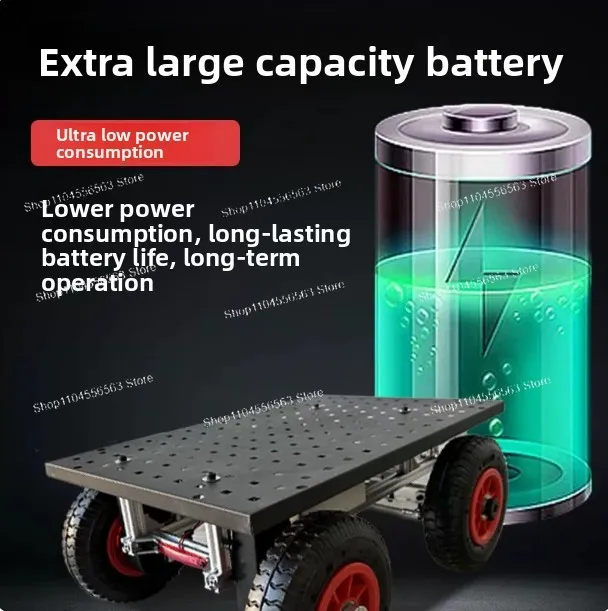 Remote-controlled heavy-load stable transportation powerfully-driven stainless steel flat-panel electric vehicle