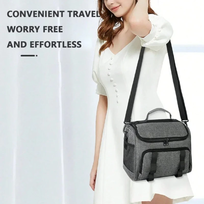 

Large-capacity lunch bag thickened aluminum foil insulation lunch bag outdoor portable picnic shoulder handheld ice bags