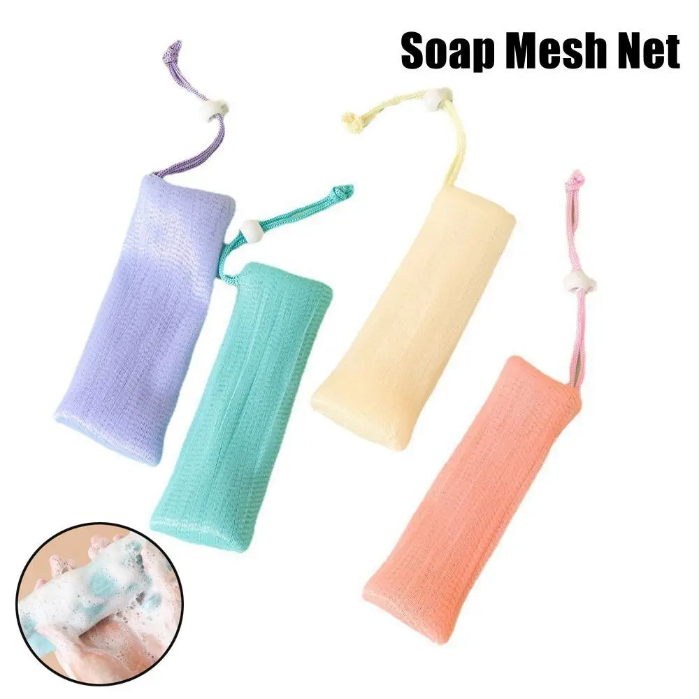 for Shower Foam Net Body Facial Cleaning Tool Easy to Hang Soap Bags Shower Soap Sack Saver Pouch Lanyard Design