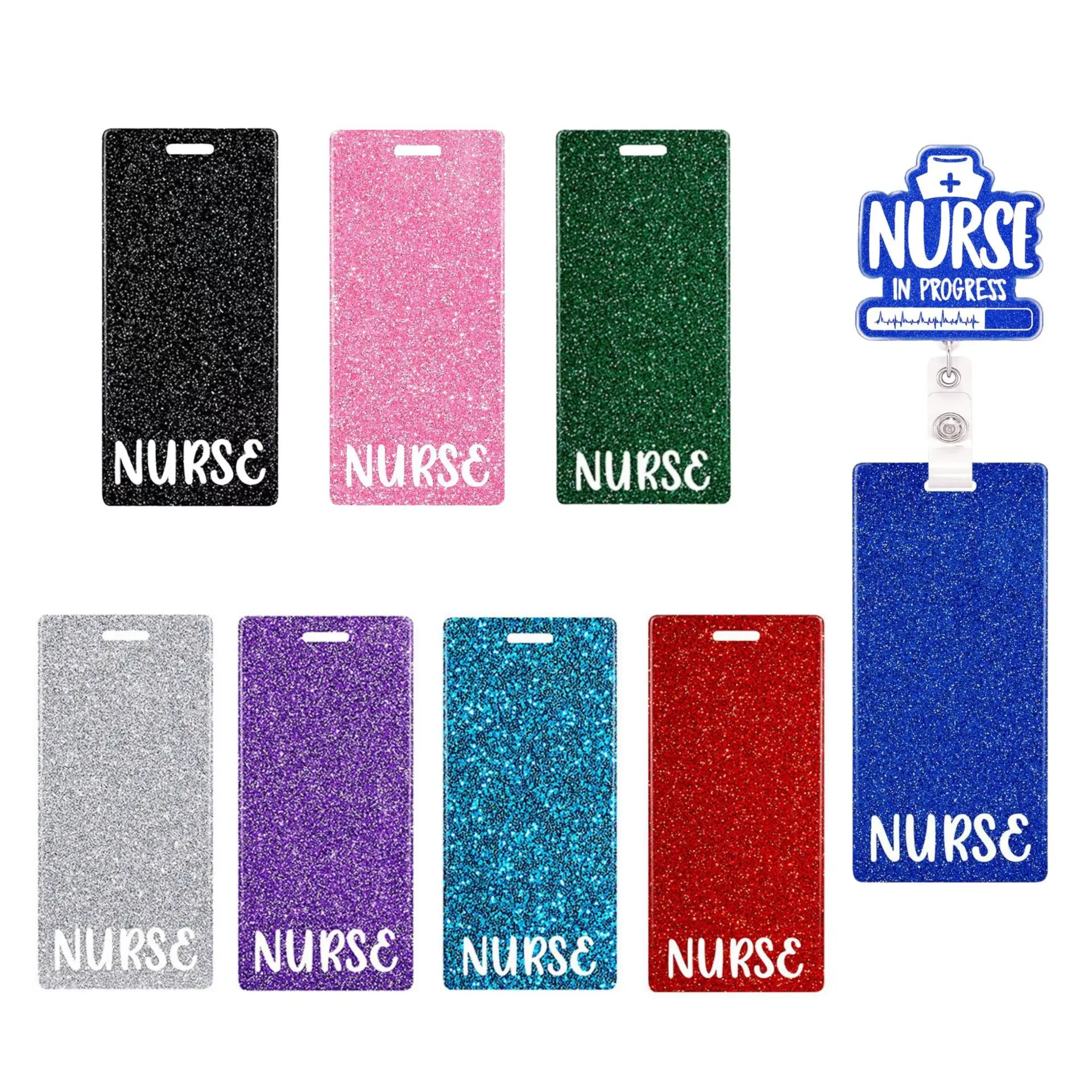 ملصقات علامات اسم معرف الممرضة من الأكريليك، شارة موظف المستشفى، ملصق تحديد العمل، علامة صدر الطبيب، بطاقة عمل بلاستيكية #1