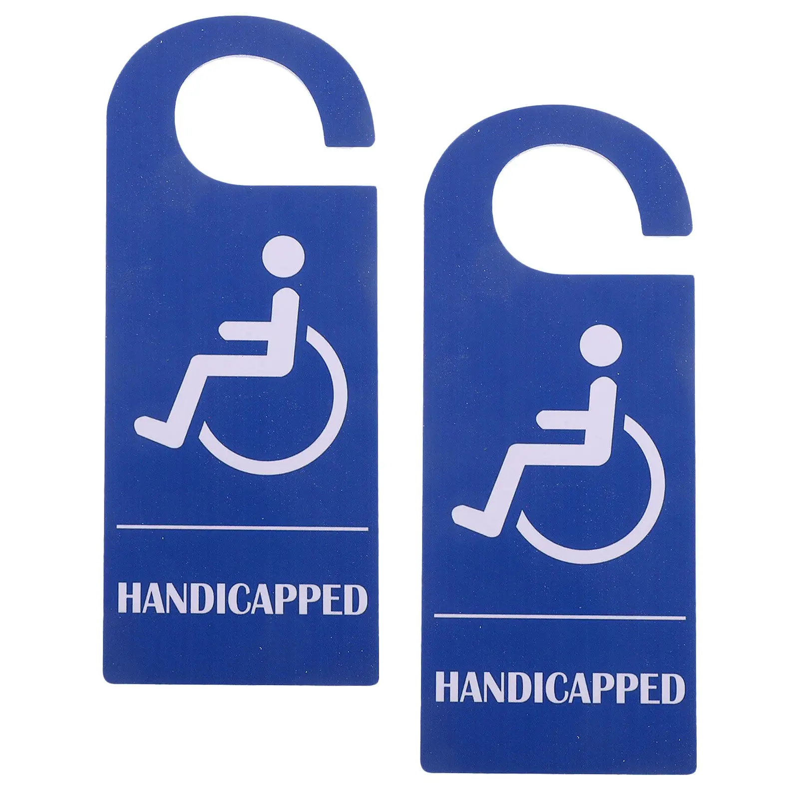 2Pcs Handicap Parking Placard Sign Blue PVC Stable Waterproof Disabled Parking Permit Placard Car Mirror Door Hanging