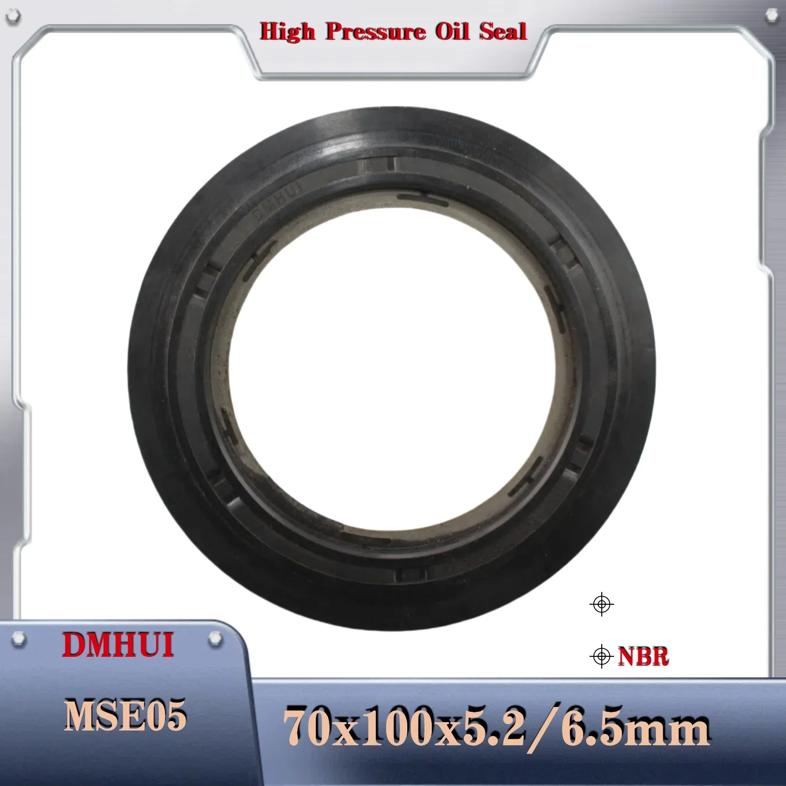 Dust Oil Seal 70×100×5.2/6.5 Fit for Poclain Motor MSE05 High-Pressure Hydraulic System Heavy-Duty Protector 70x100x5.2/6.5
