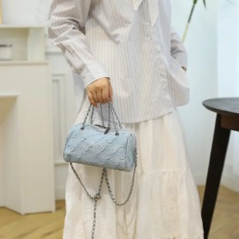 

New Arrival Women's Crossbody Bag Chain Detail Shoulder Bag Maillard Pattern Adjustable Strap Commuting Work Fashion 2025