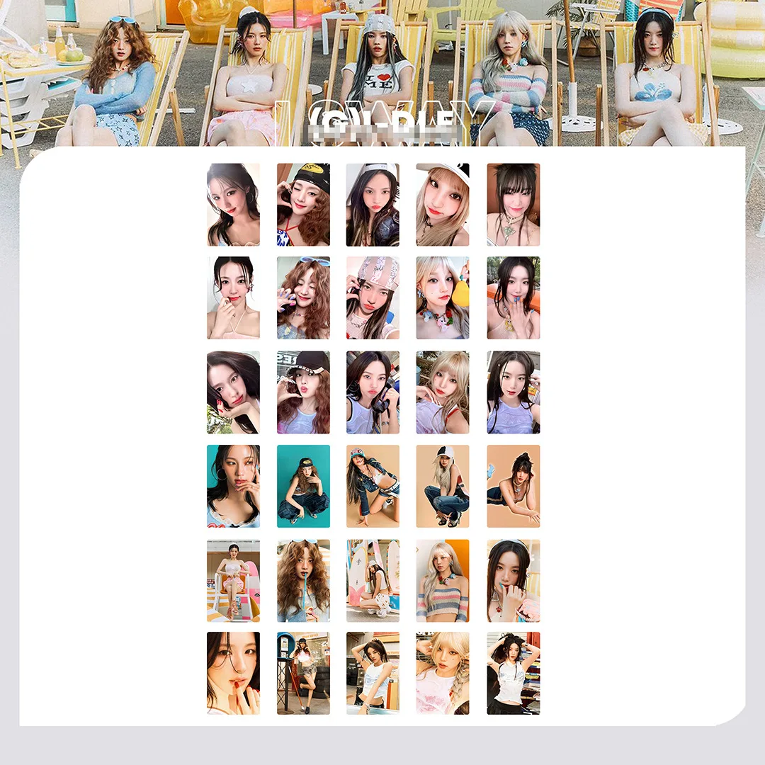 Idol GI-DLE Collection Gift Bag Soyeon Kaji Card Lomo Card Envelope Set Laser Small Card ID Card Transparent Card