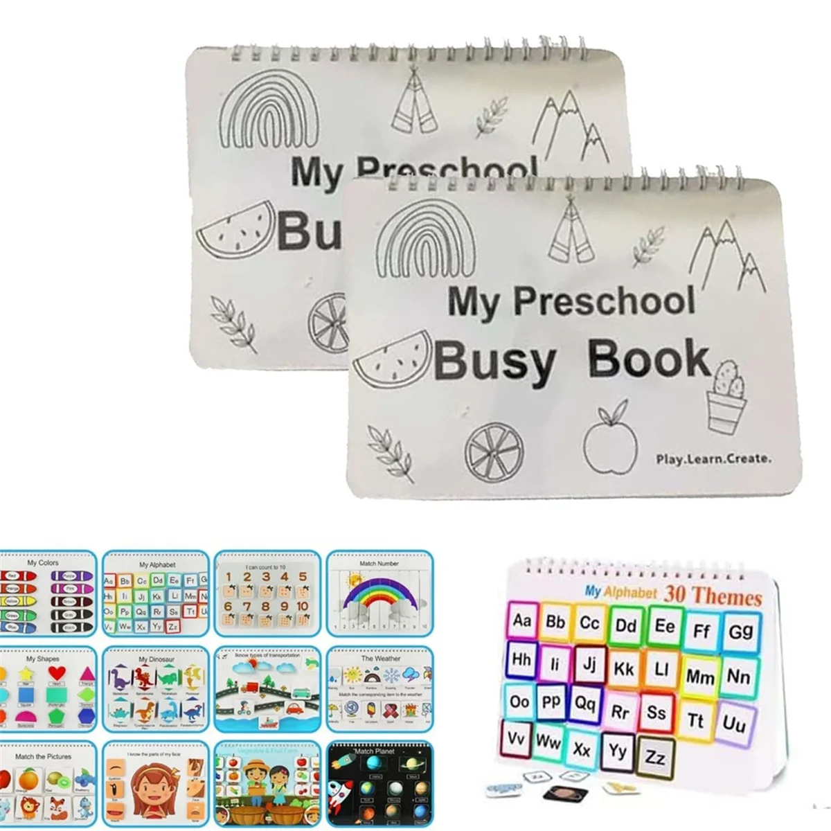 

Modern My Preschool Busy Book, Busy Book Preschool Learning Activities