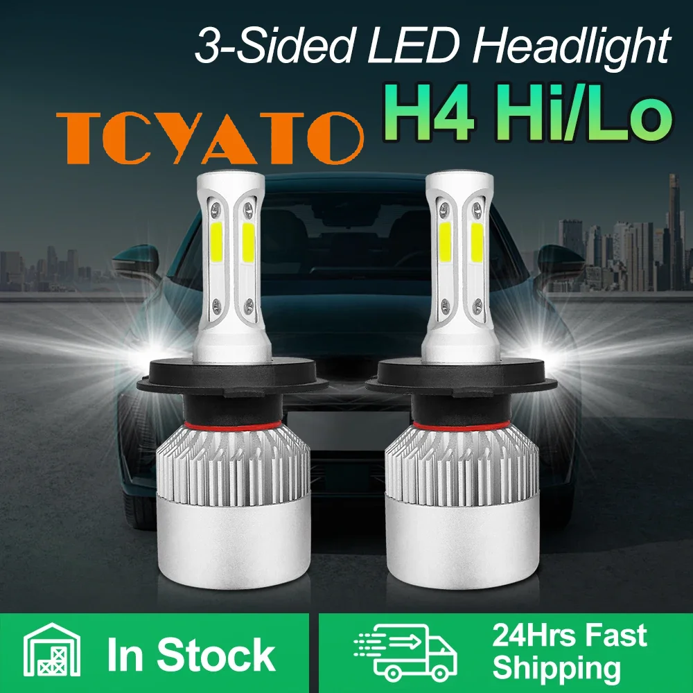 

TCYATO 2PCS Car Headlight Bulbs H7 H4 LED Lights H11 9004 Hb3 9005 881 9007 H1 H3 12V 72W 8000LM 6000K S2 Auto Headlamps