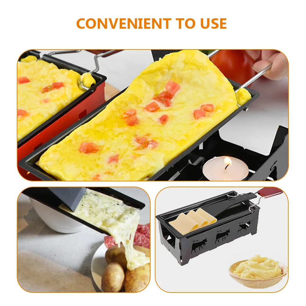 

1Set Household Mini Cheese Oven Non-Stick Grill Pan Baking Tray for Camping Picnic Barbecue Metal Cheese Melting Pan Kitchen