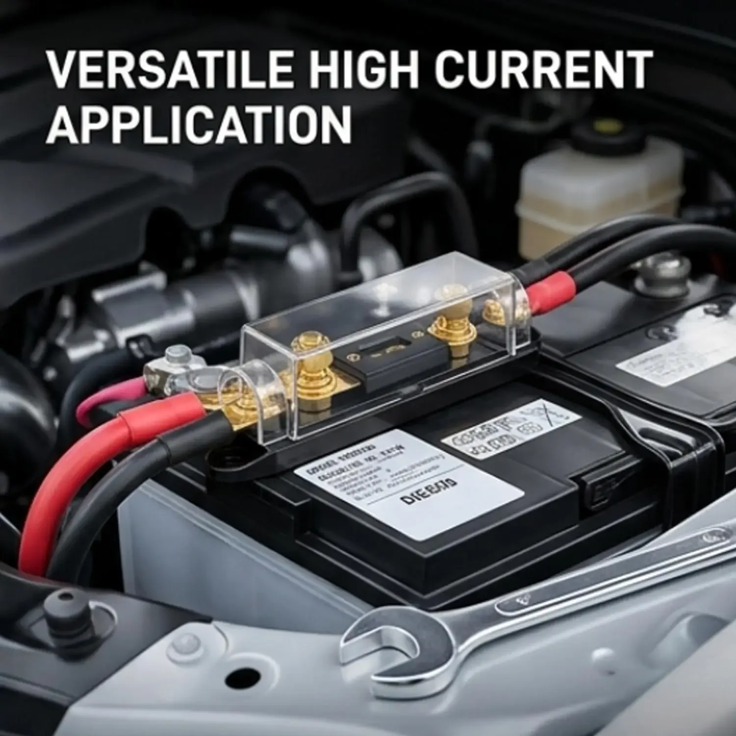 ANL Schraubbarer Sicherungsblock 30A-500A Hochstrom-Sicherungshalter Flammhemmend PA66+PC für Auto-Audio Solar Auto RV Marine Schaltkreise – Detail 14