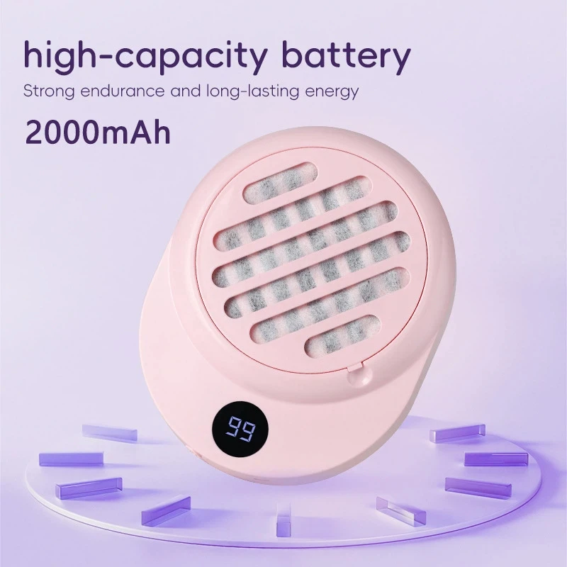 

Mini Battery-Powered Nail Art Vacuum Cleaner Brushless Motor Silent Operation Dust Filter for Grinding And Nail Removal