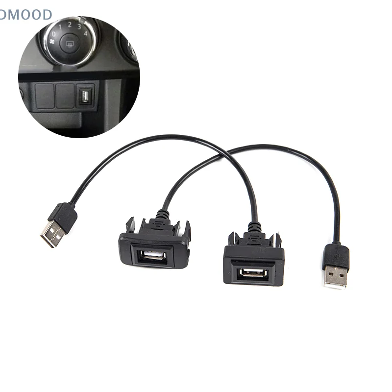 

Car Dashboard Flush Mount USB 2.0 Port Panel Male to Female Extension Cable Adapter for Vigo RAV4