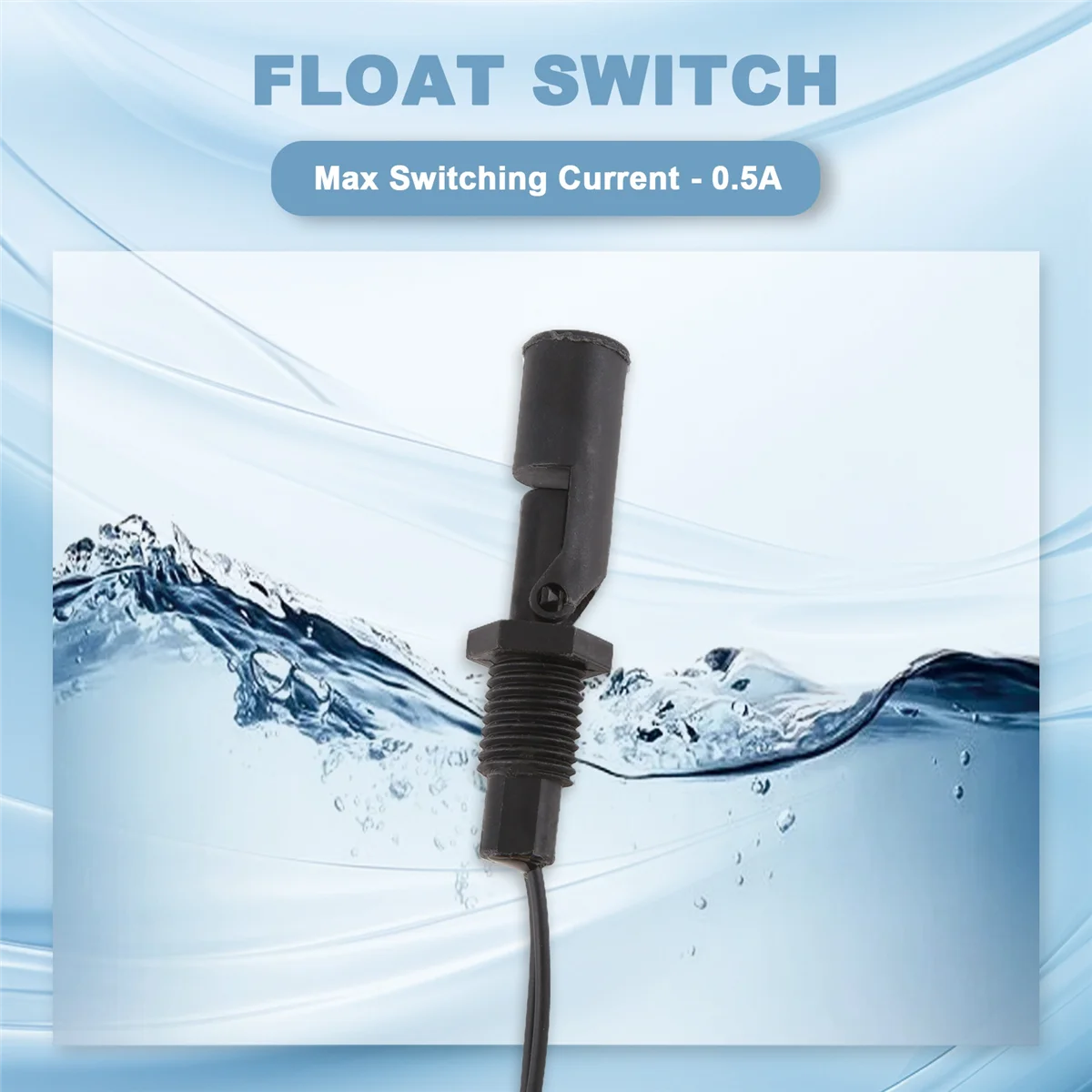 A24U6 Pieces Side Mounted Horizontal Liquid Float Switch Water Level Sensor