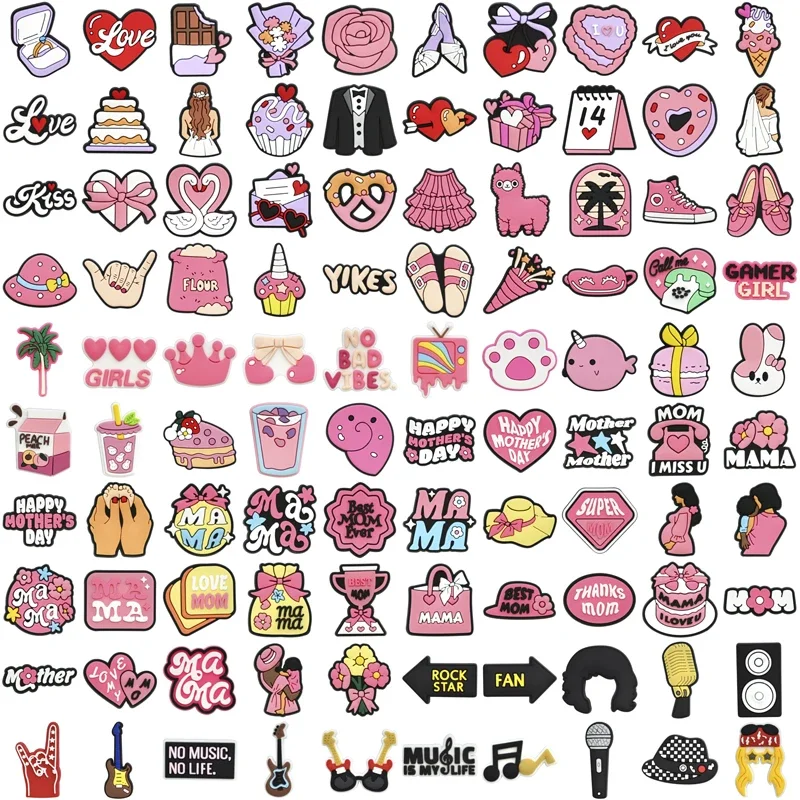 

93-115 Pieces Bulk Shoe Charms for Crocs Accessories Women Shoes Charm for Croc Decorations Pins Men Jeans Woman Clogs Clips