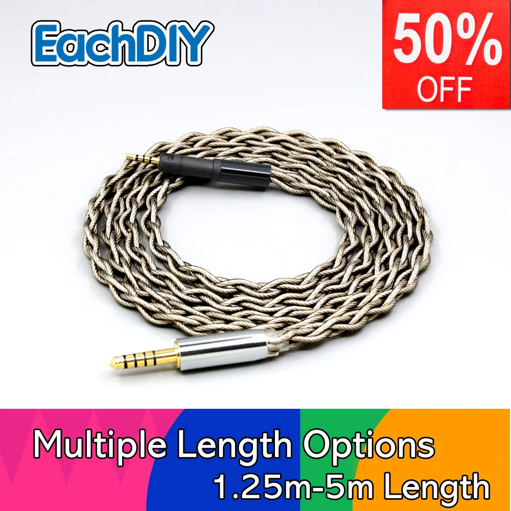 

99% Pure Silver + Graphene Silver Plated Shield Earphone Cable For Sennheiser HD599 HD569 HD 560S HD559 hd560s LN008247