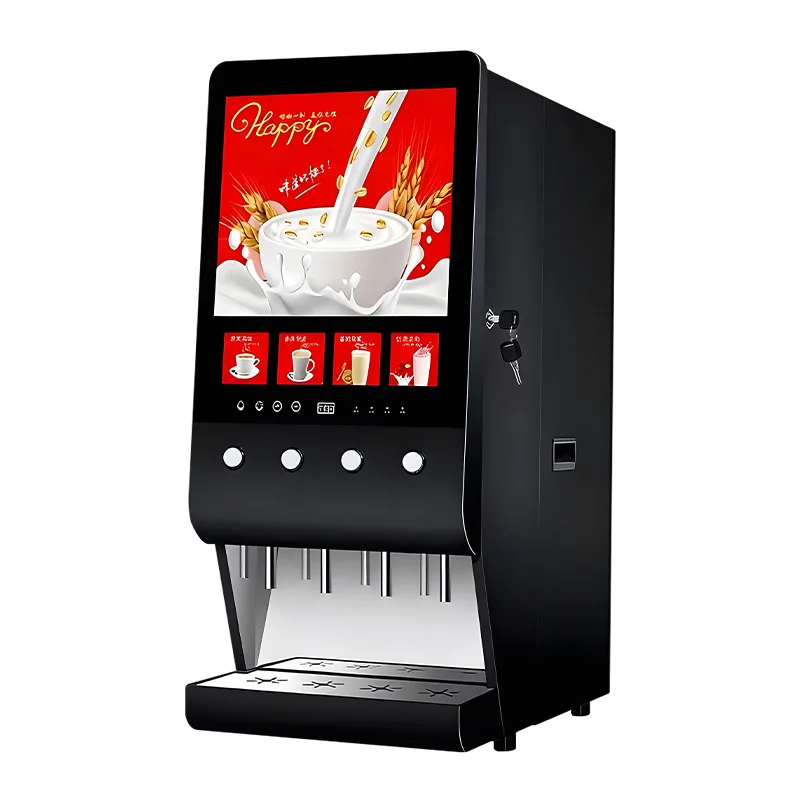 Commercial Large Capacity Automatic Soymilk Coffee Milk Tea Beverage All In One Hot Drink Dispenser For Catering Shop Use