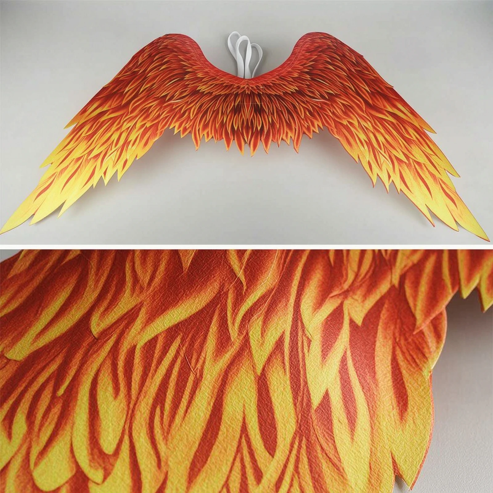 Mythical-Fire-Wings Large Cosplay Wings Wearable Eye-Catching for Cosplayers, Halloween, Carnival