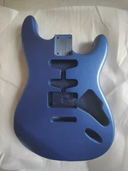 Electric guitar body, ST, Alnus metal blue, Nitro matte paint