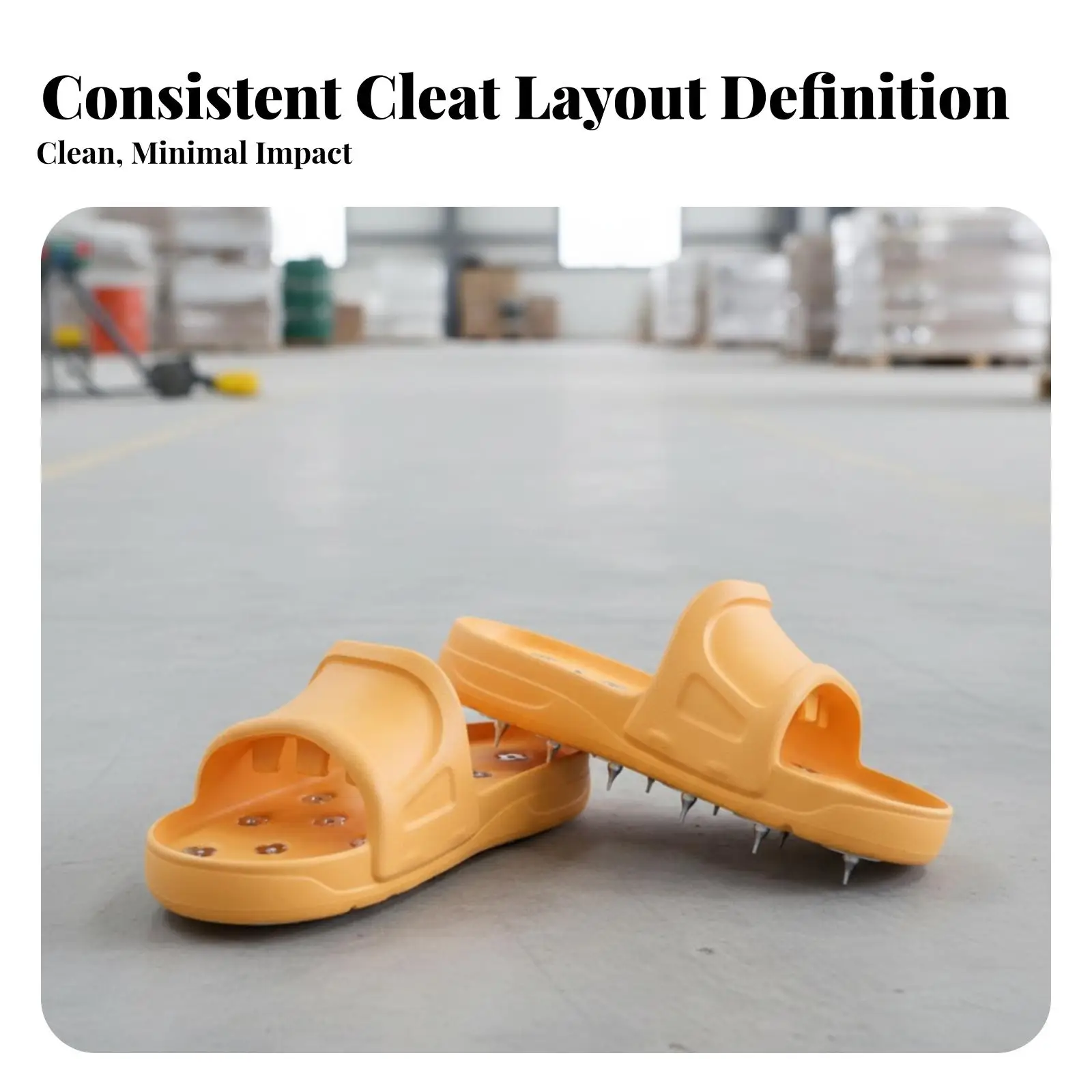 Construction Slipper Stable Footing EVA Rubber Studded Outsole Shoe for Epoxy Screed and Wet Floor Applications