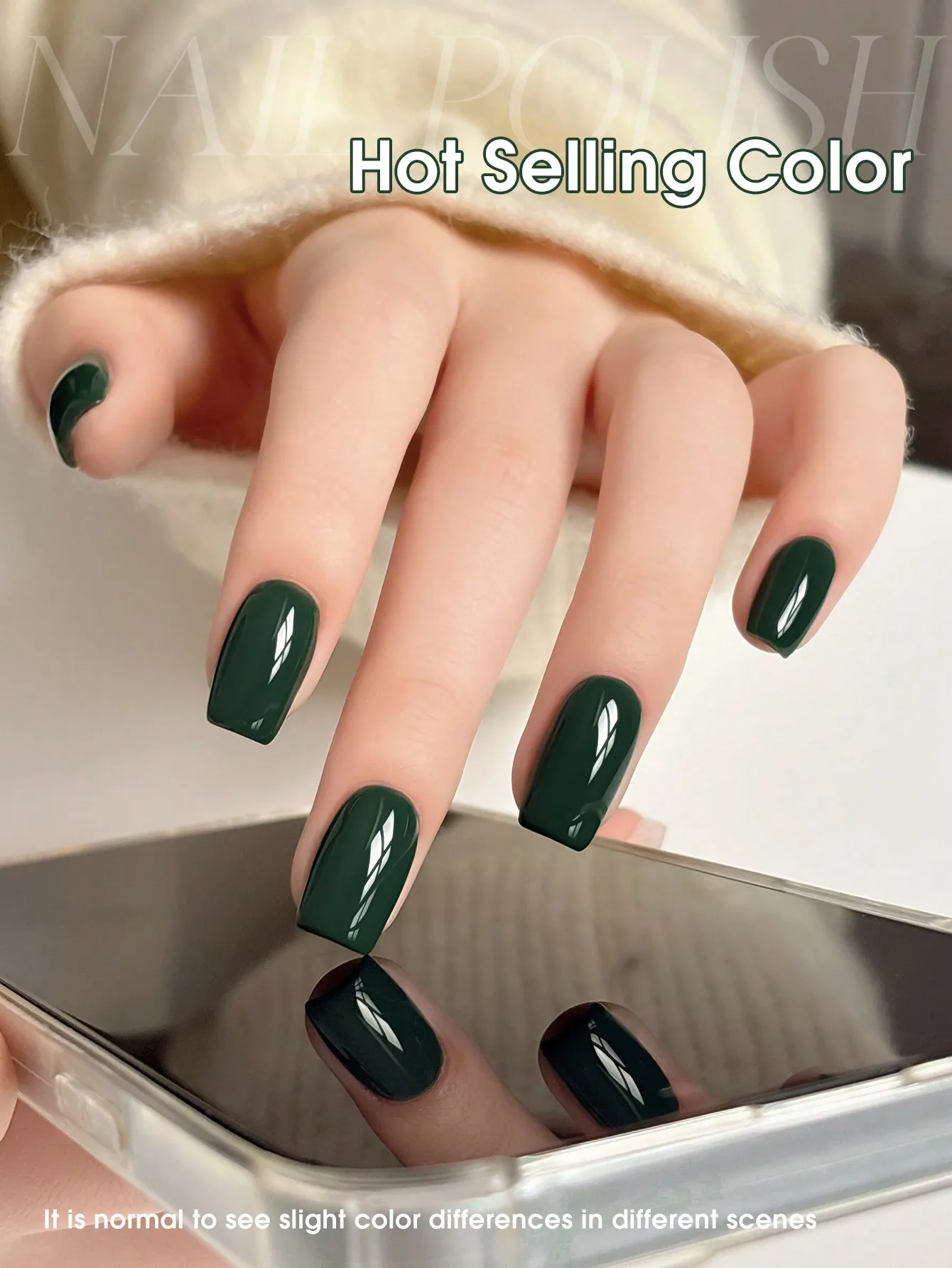 2025, neuer Herbst- und Winter-Militärgrün, reine Farbe, vielseitiger weißer, langlebiger Nagelstudio, geeignet für Nagellack-DIY