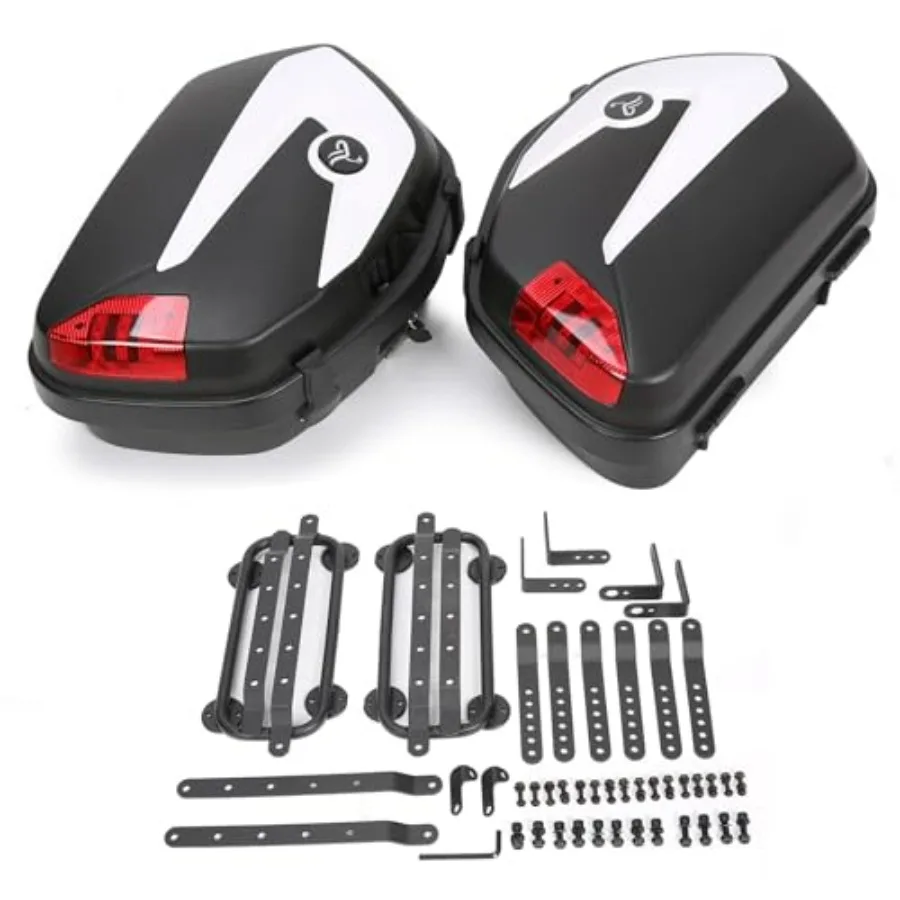 

Hard Saddlebags for Can-am Spyder ROADSTER RS ST Honda Street with Mounting Brackets Black Durable Lightwght Storage Solution