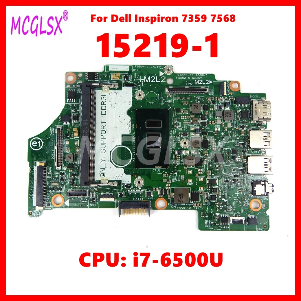 15219-1 Notebook Mainboard For Dell Inspiron 15 7568 Laptop Motherboard With i7-6500U CPU CN- 0FX71J 100% Tested OK