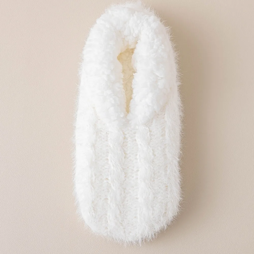 

Warm Thickened Lamb Velvet Socks Solid Colors Low Tube Floor Socks Indoor Anti-Slip Winter Slipper Socks Men