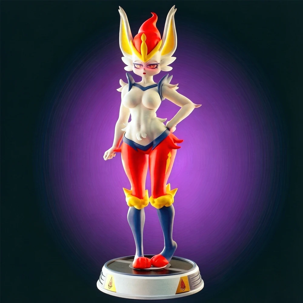 NSFW Flame Eared Beast Girl Model FUTA 1/24 Grey Resin Figure Model Kit Unassembled Unpainted GK 3D Print DIY Miniature Statue