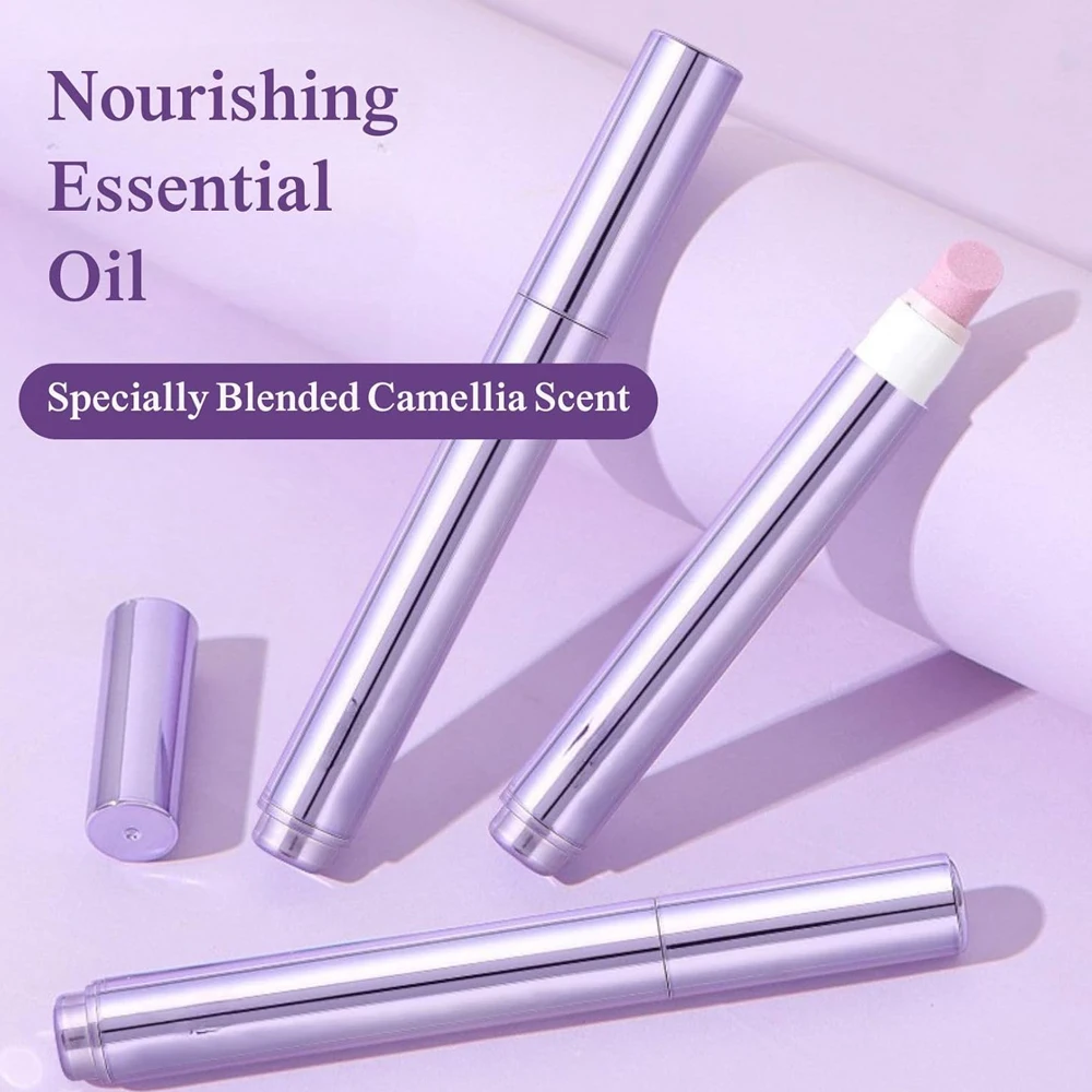 3Pcs 3-In-1 Nail Care Essentical Oil Pen Remover Dead Skin Burrs Nail Cuticle Pusher Strengthen Repair Damaged Nail Essent Oils