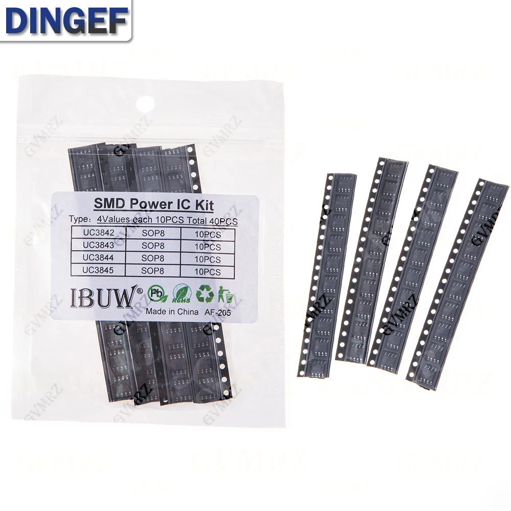 NE555 LM358 TL431 LM393 UC3842 UC3843 UC3844 UC3845 SOP-8 24C02 24C04 24C08 74HC00 SMD Power Supply IC Kit