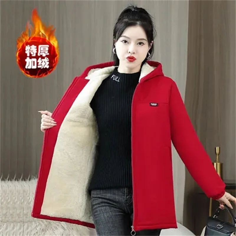 

Cotton-Padded Jacket Female Winter 2023 New Overcomes The Long Down Coat Women Parkas Hooded Outerwear Warm Fashion Overcoat Top