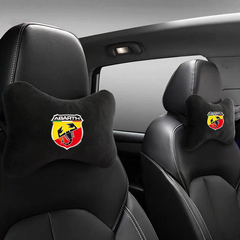 

Suede Car Neck Pillow Seat Headrest Lumbar Support Pillow Spine Protect For Fiat Abarth 595 Abarth 500 abarth 124 spider