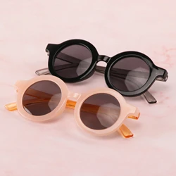 2024 New Fashion Children'S Sunglasses Infant'S Retro Solid Color Ultraviolet-Proof Round Convenience Glasses Eyeglass For Kids