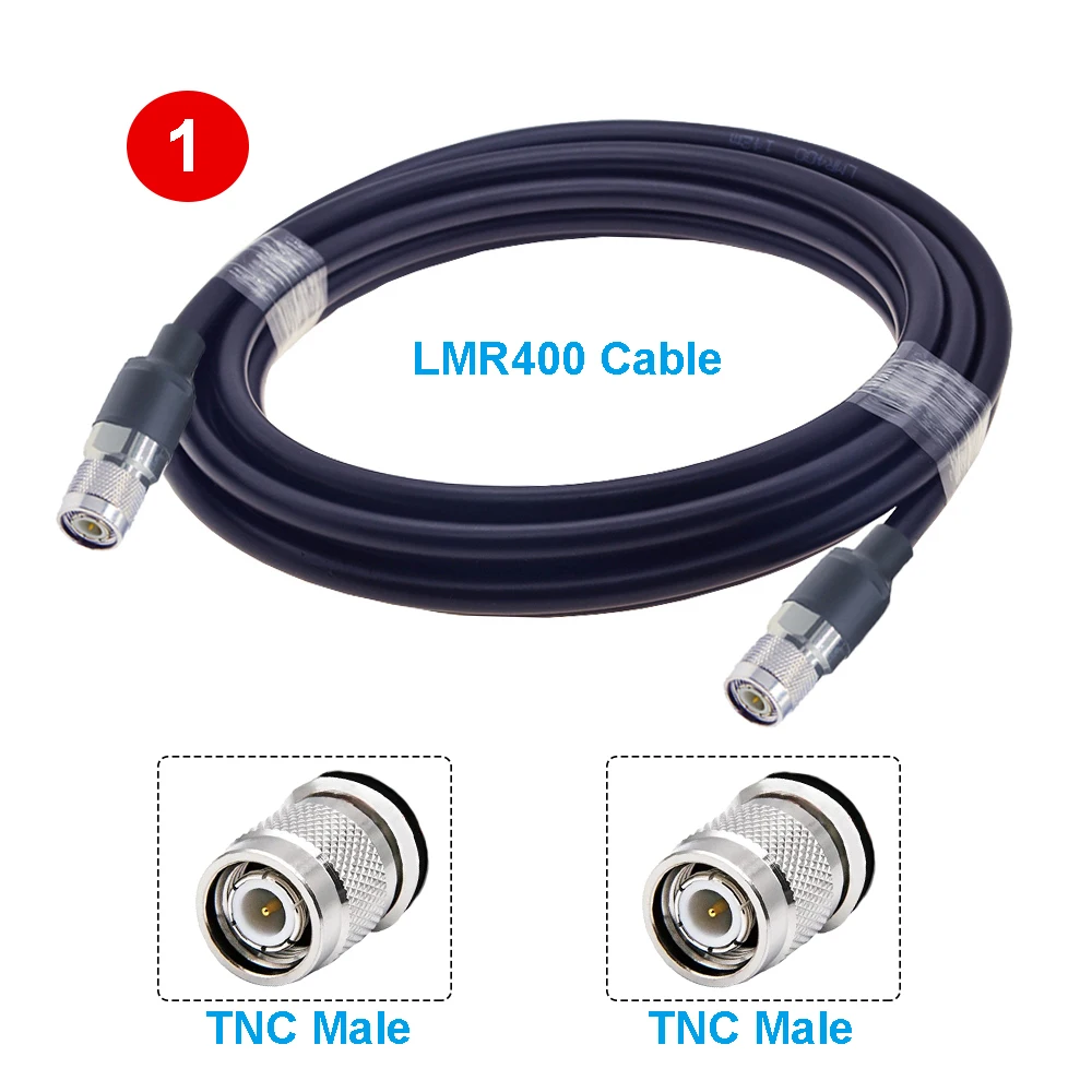 1PCS TNC LMR400 Cable TNC Male to TNC/UHF/SMA/N Connector LMR-400 Low Loss 50-7 Pigtail 50 ohm RF Coaxial Extension Jumper Cable