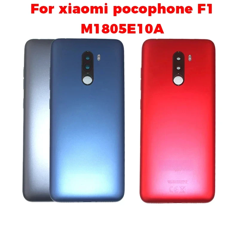 for POCOPHONE F1 Back Battery Cover Rear Door Housing Panel Case Replace Mi Poco F1 With Lens Logo