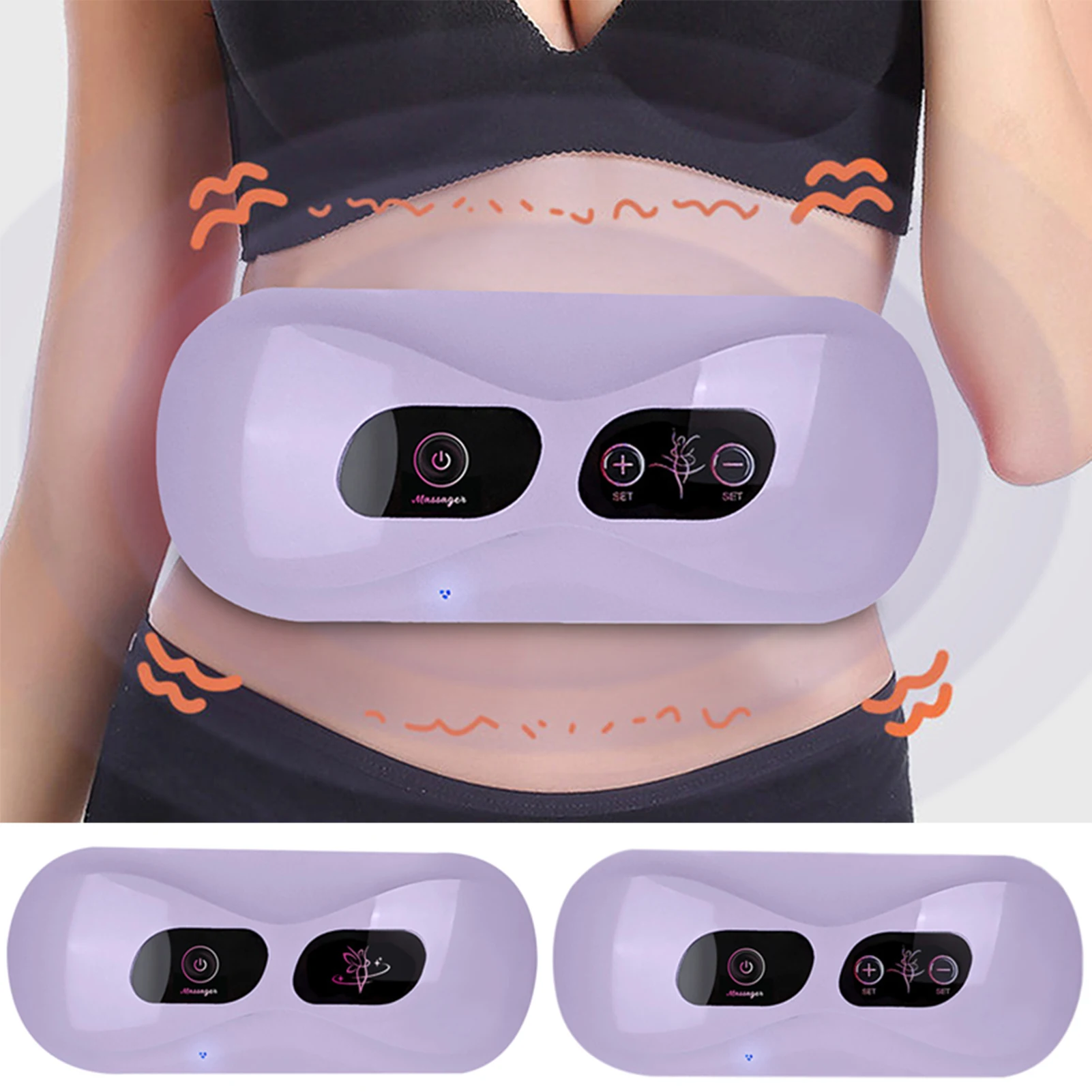 

Electric Wireless Abdominal Massager Rechargeable Belly Muscle Massage Device For Pain Relief