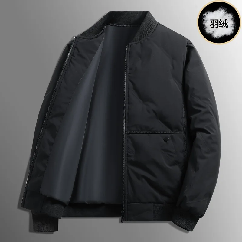 

Мужские брендовые зимние и осенние пуховики, модная и теплая верхняя одежда, модные универсальные бейсбольные рубашки с круглым вырезом.