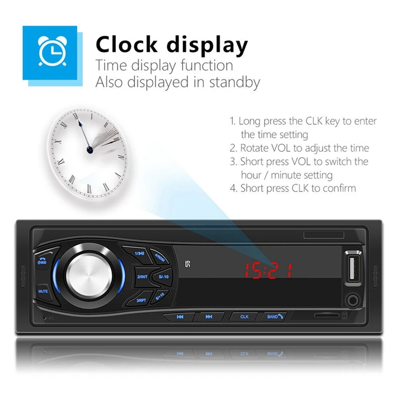 Car Stereo Audio Automotivo Bluetooth With USB TF Card FM Radio MP3 Player PC Type:12PIN -1030