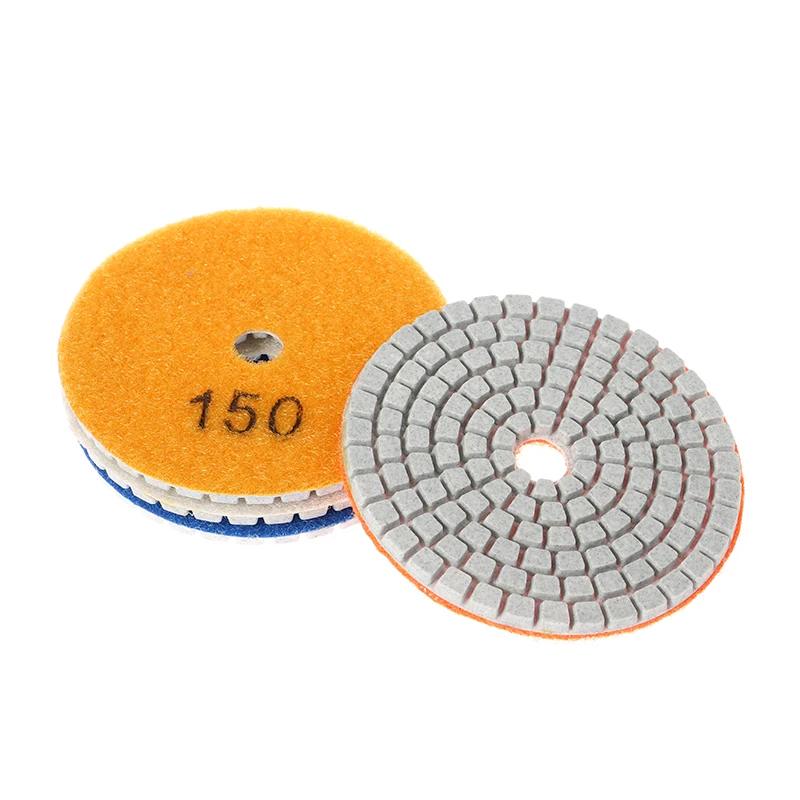 4 inch 100mm Diamond Polishing Pads Wet/Dry for Granite Stone Concrete Marble Polishing Use Grinding Discs Grinding Buff Tool