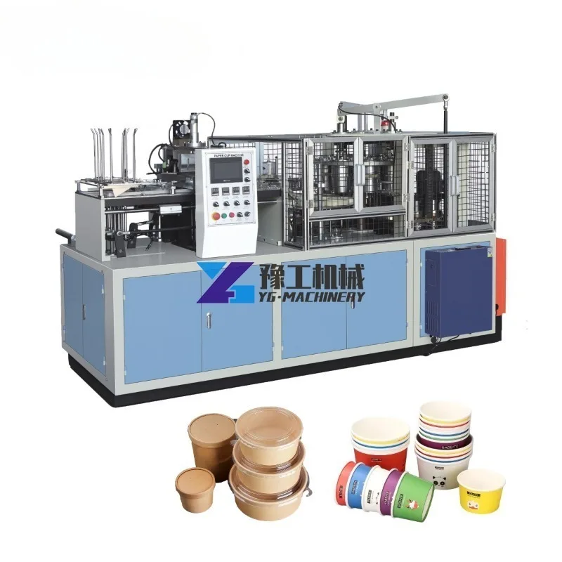 New Design Disposable Paper Food Bowls Making Machine Supplier High Speed Automatic Paper Container Making Machine