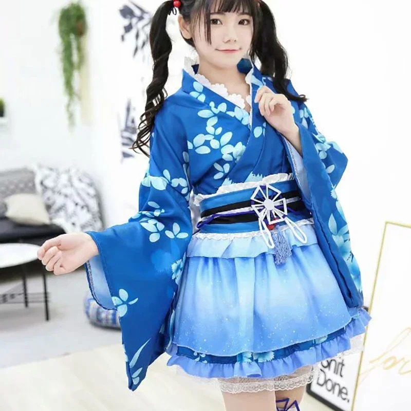 أزياء أنيمي لوف لايف ماكي نيشيكينو سونودا أومي التأثيرية فستان كوتوري مينامي ملابس كيمونوكا كوساكا # 1 # د.