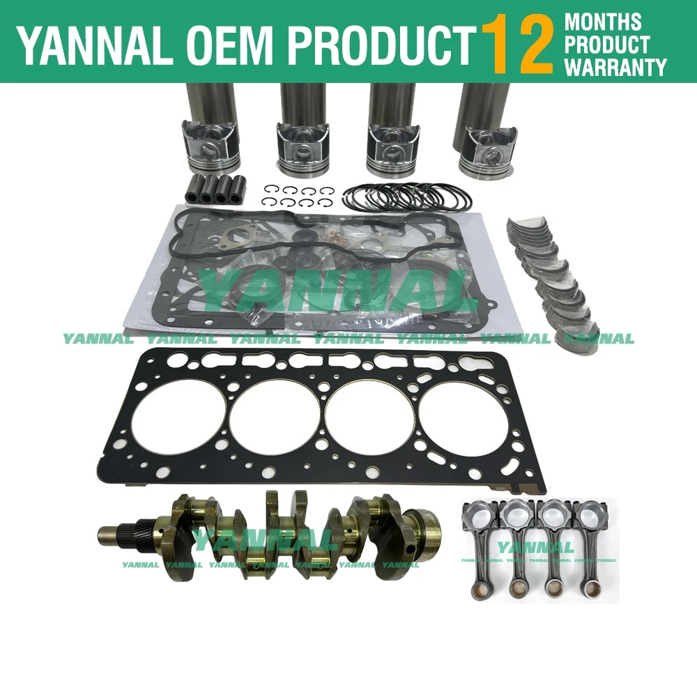 V3300 V3300-DI Overhaul Rebuild Kit Crankshaft Connecting Rod For Kubota Engine