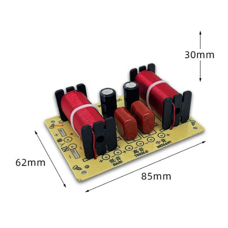 Głośnik Audio moduł basowy z obwodem zwrotnicy potrójnej klasy średniej 3 kierunkowy 900-4000Hz rozdzielacz częstotliwości do domu zestaw z filtrem