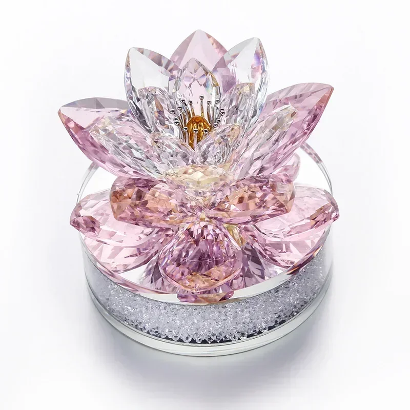 

Crystal Lotus Diamond Ornament Creative Car Ornament Living Room Desktop Ornament Home Decoration Accessories