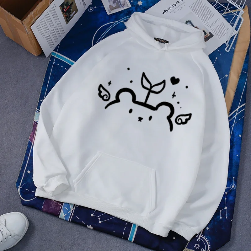 الخريف الشتاء موضة الاتجاه الكرتون طباعة المرأة هوديس Harajuku شارع العليا عادية تنوعا البلوز البلوفرات القمم للجنسين